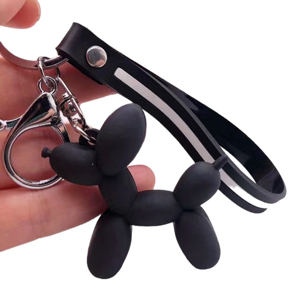 . Accessories - NEW Black Cartoon Balloon Dog Keychain